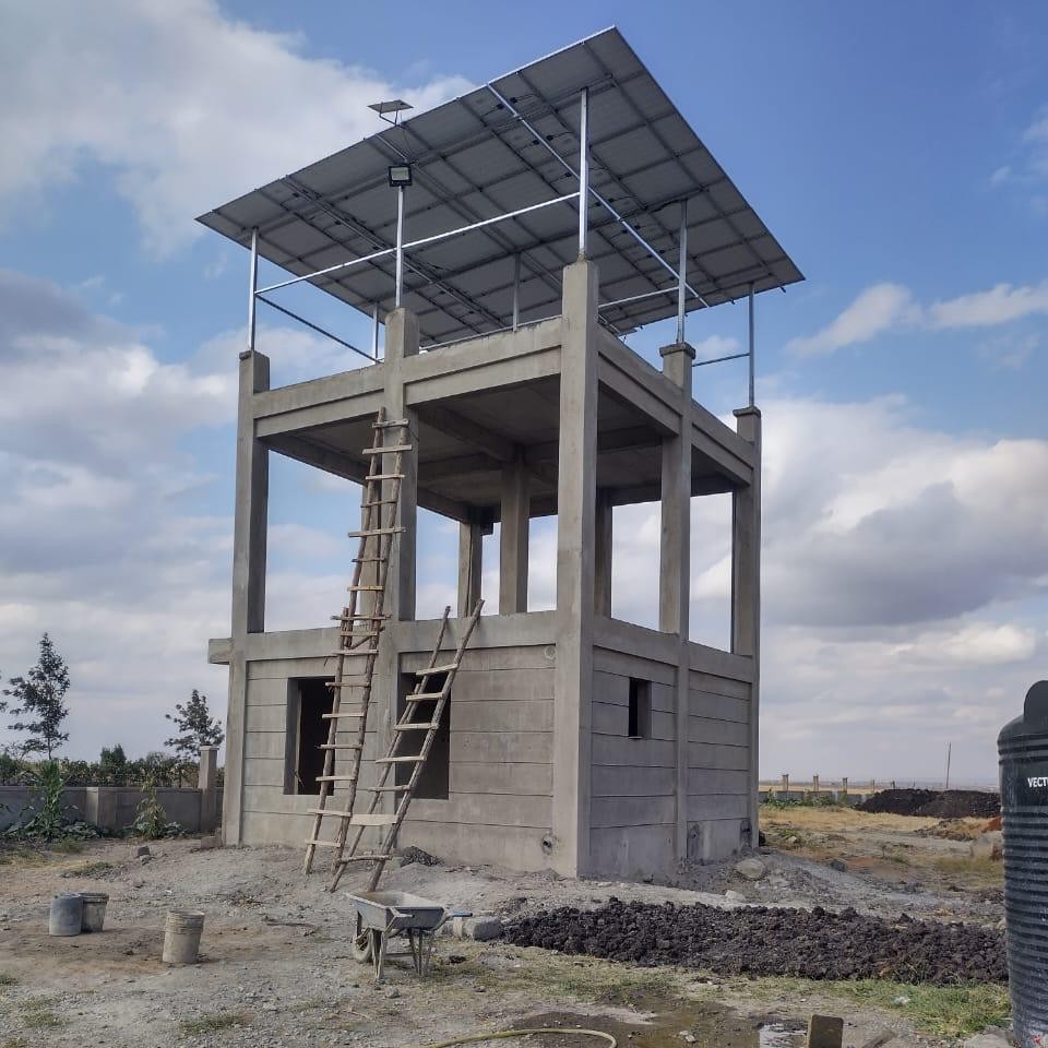 easy water borehole, solar pump & concrete water storage